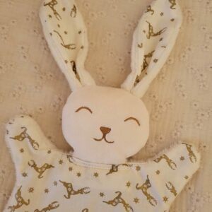 Doudou lapin RENNE doré