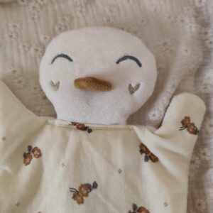 Doudou oie FLEURI (grand modèle)