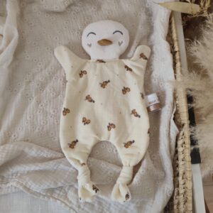 Doudou oie FLEURI (grand modèle)