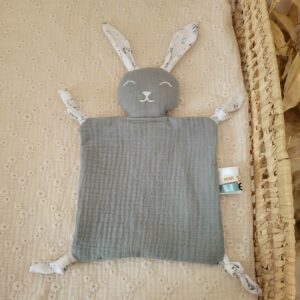 Doudou LAPIN carré lange LITTLE EUCALYPTUS