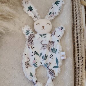 Doudou lapin GUEPARD (grand modèle)